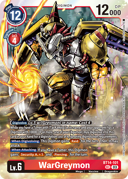 BT14-101 WarGreymon Secret Rare