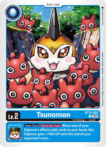 BT15-002 Tsunomon Uncommon