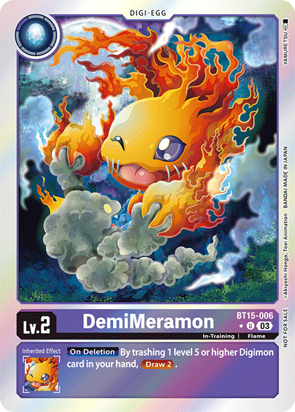 BT15-006 DemiMeramon Uncommon Box Topper