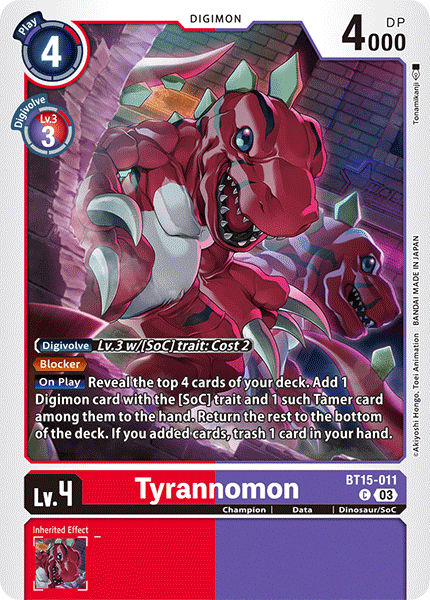 BT15-011 Tyrannomon Common