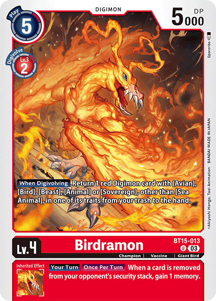 BT15-013 Birdramon Uncommon