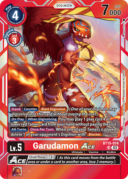 BT15-014 Garudamon ACE Super Rare