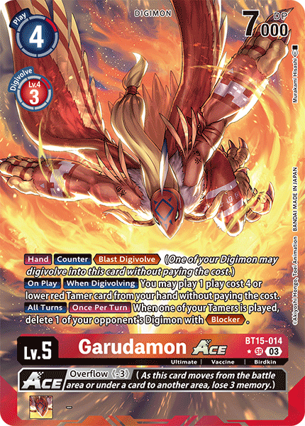 BT15-014 Garudamon ACE Super Rare Alternate Art