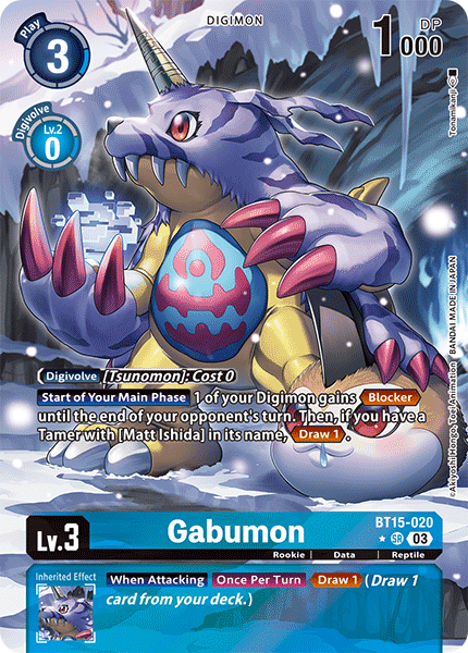 BT15-020 Gabumon Super Rare Alternate Art