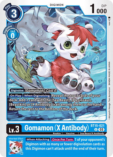 BT15-021 Gomamon (X Antibody) Uncommon