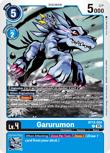 BT15-024 Garurumon Common