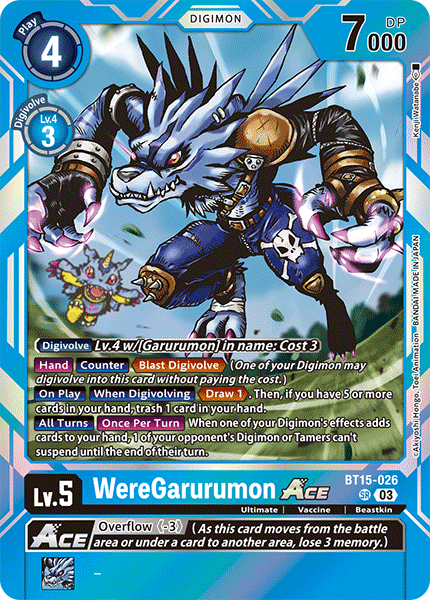 BT15-026 WereGarurumon ACE Super Rare