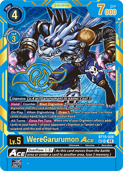 BT15-026 WereGarurumon ACE Super Rare BT15 Special Alternate Art