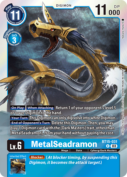 BT15-031 MetalSeadramon Rare