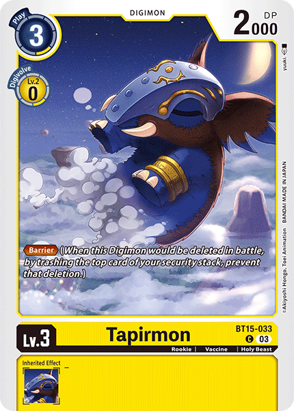 BT15-033 Tapirmon Common