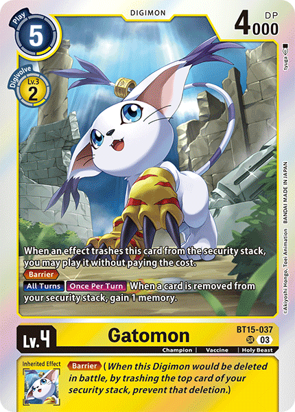 BT15-037 Gatomon Super Rare