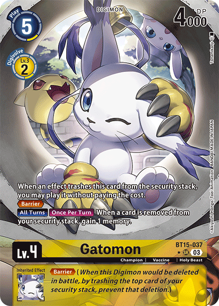 BT15-037 Gatomon Super Rare Alternate Art