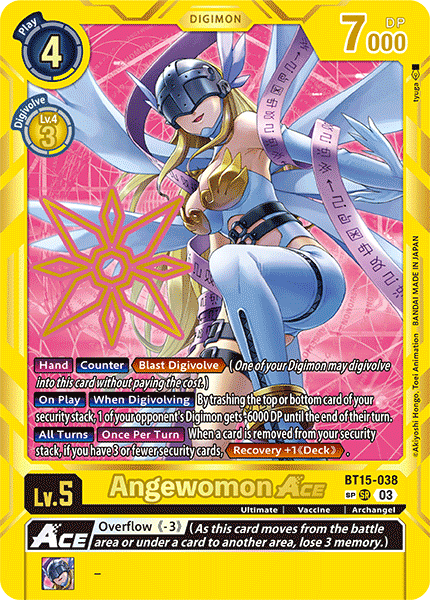 BT15-038 Angewomon ACE Super Rare BT15 Special Alternate Art