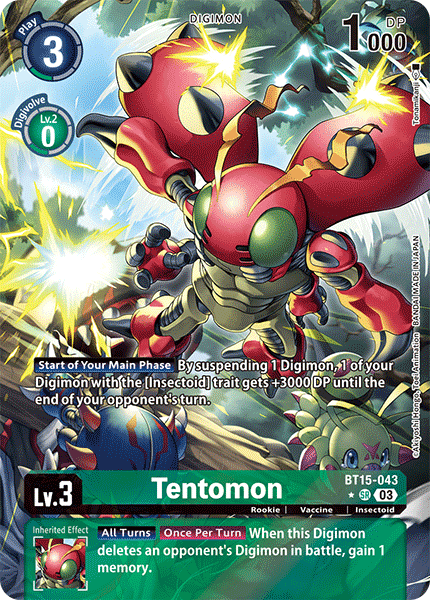 BT15-043 Tentomon Super Rare Alternate Art