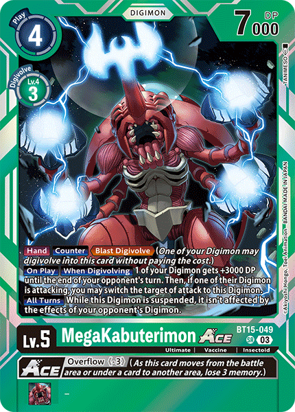 BT15-049 MegaKabuterimon ACE Super Rare