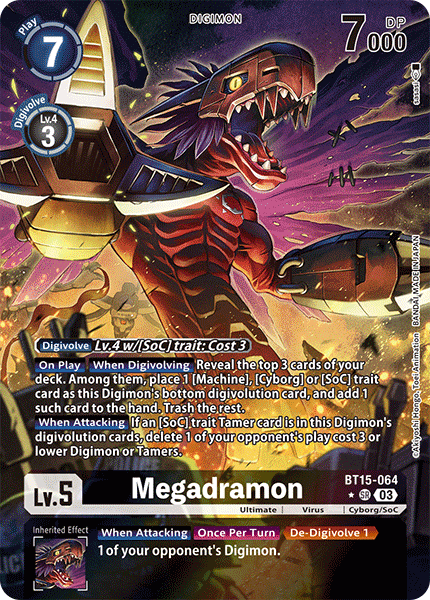 BT15-064 Megadramon Super Rare Alternate Art