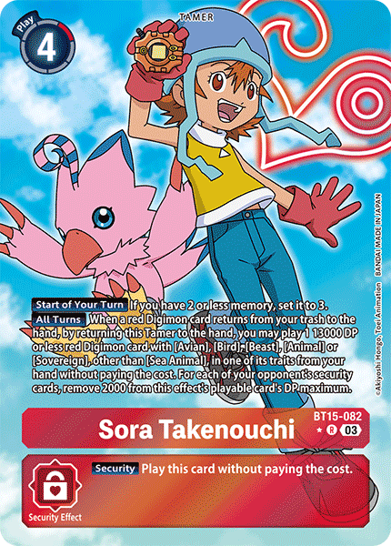 BT15-082 Sora Takenouchi Rare Alternate Art