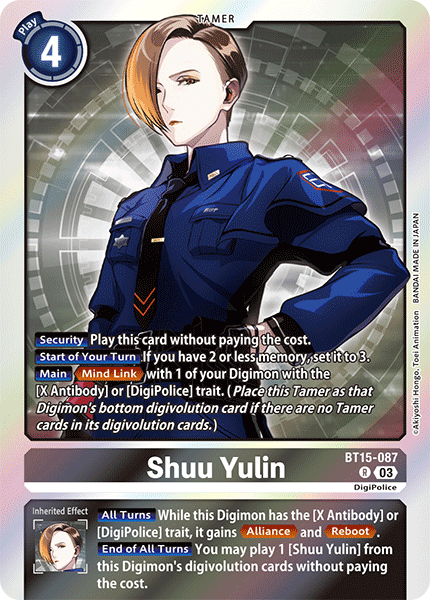 BT15-087 Shuu Yulin Rare