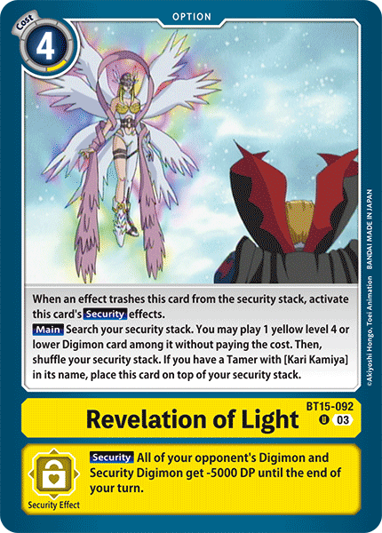 BT15-092 Revelation of Light Uncommon