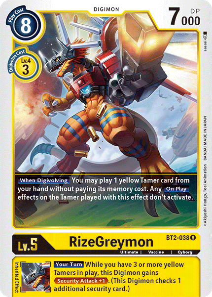 BT2-038 RizeGreymon Rare