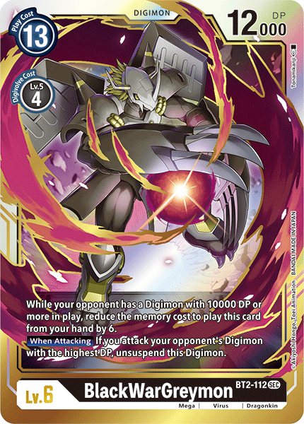 BT2-112 BlackWarGreymon Secret RB01 Reprint