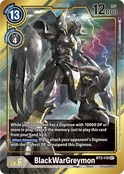 BT2-112 BlackWarGreymon Alt Art Secret Rare