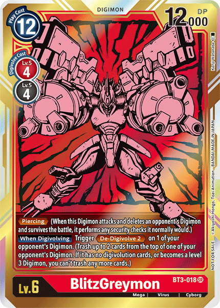 BT3-018 BlitzGreymon Alt Art Super Rare