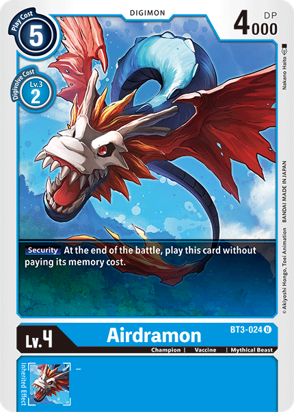 BT3-024 Airdramon Uncommon