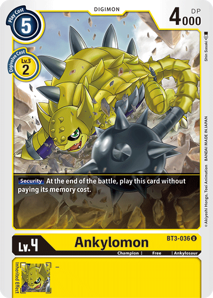 BT3-036 Ankylomon Uncommon