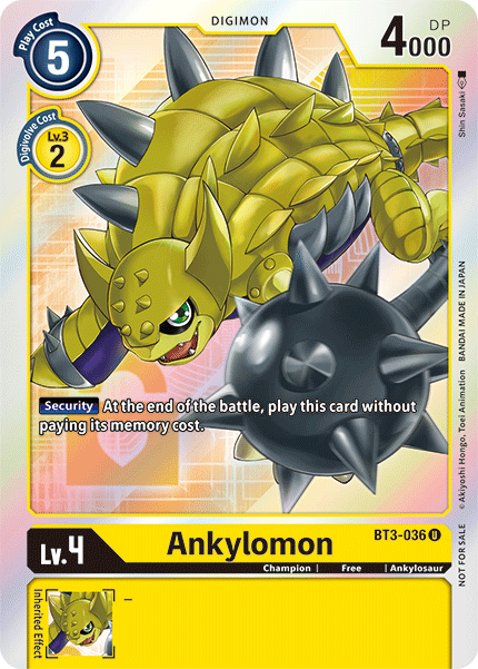 BT3-036 Ankylomon Alt Art Uncommon