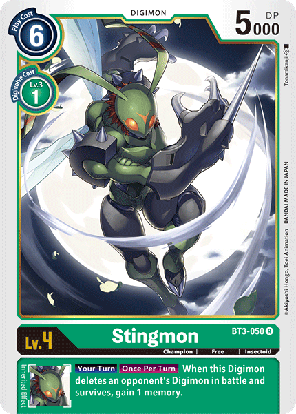 BT3-050 Stingmon Rare