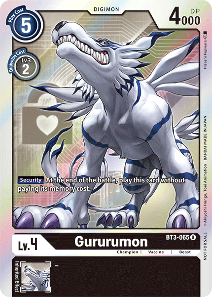 BT3-065 Gururumon Alt Art Uncommon