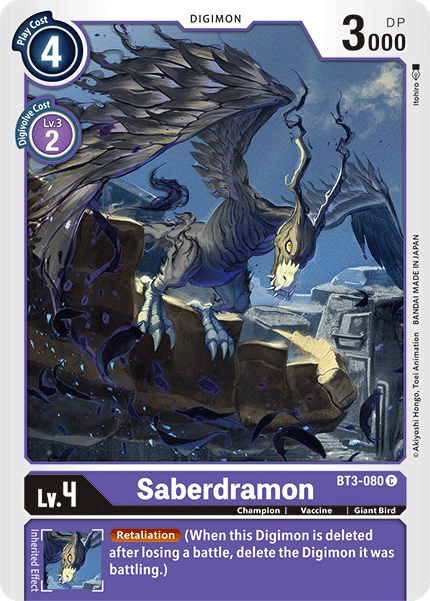 BT3-080 Saberdramon Common