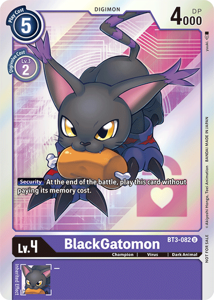 BT3-082 BlackGatomon Alt Art Uncommon