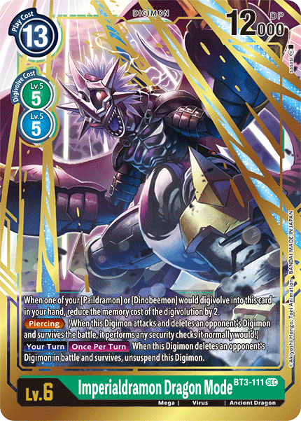 BT3-111 Imperialdramon Dragon Mode Secret Rare