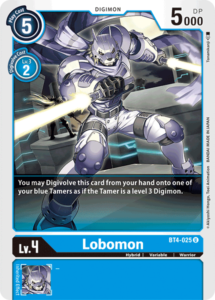 BT4-025 Lobomon Uncommon RB01 Reprint