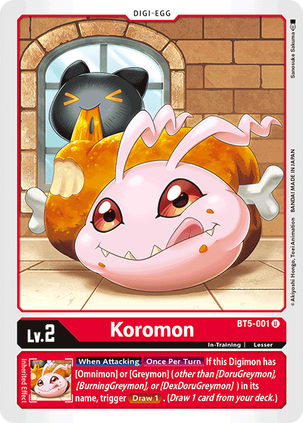 BT5-001 Koromon Uncommon RB01 Reprint