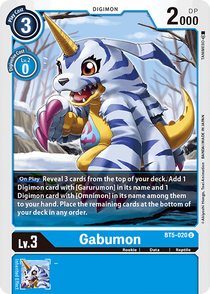 BT5-020 Gabumon Uncommon