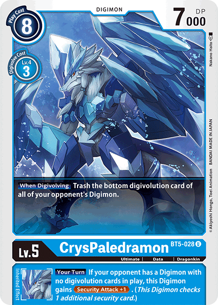 BT5-028 CrysPaledramon Uncommon