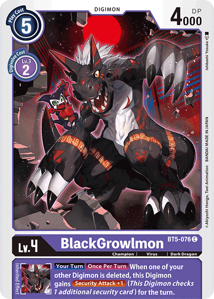 BT5-076 BlackGrowlmon Common