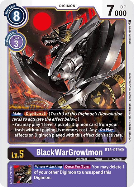 BT5-079 BlackWarGrowlmon Rare