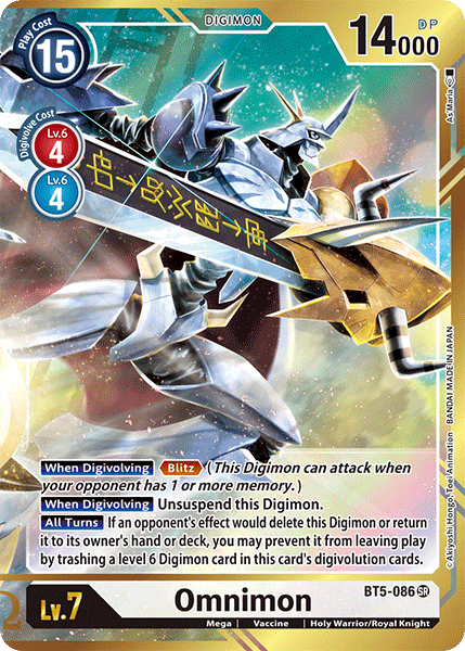 BT5-086 Omnimon Alt Art BT5-086 (Maria) Super Rare