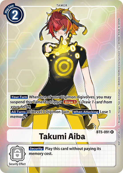 BT5-091 Takumi Aiba Alt Art Rare