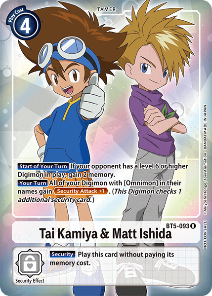 BT5-093 Tai Kamiya & Matt Ishida Alt Art Rare