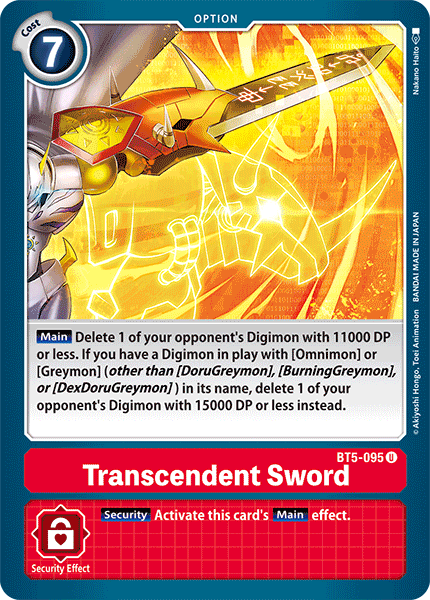 BT5-095 Transcendent Sword Uncommon