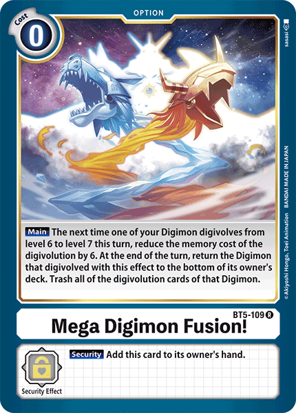 BT5-109 Mega Digimon Fusion! Rare