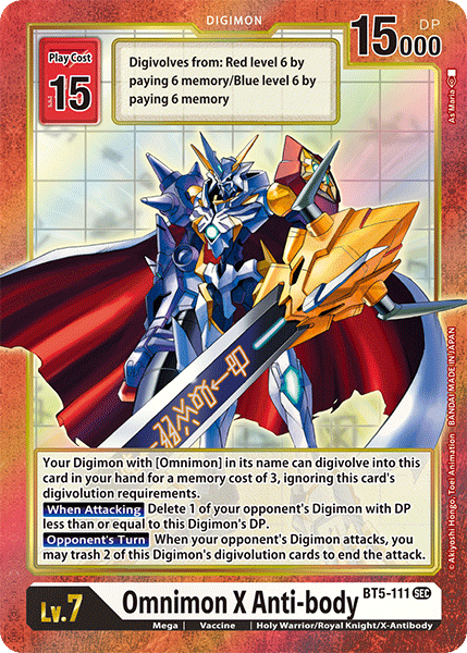 BT5-111 Omnimon X-Anti-body Alt Art Secret Rare