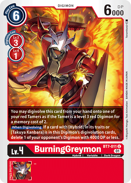 BT7-011 BurningGreymon Uncommon