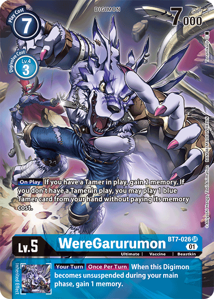 BT7-026 ALTERNATE ART WereGarurumon