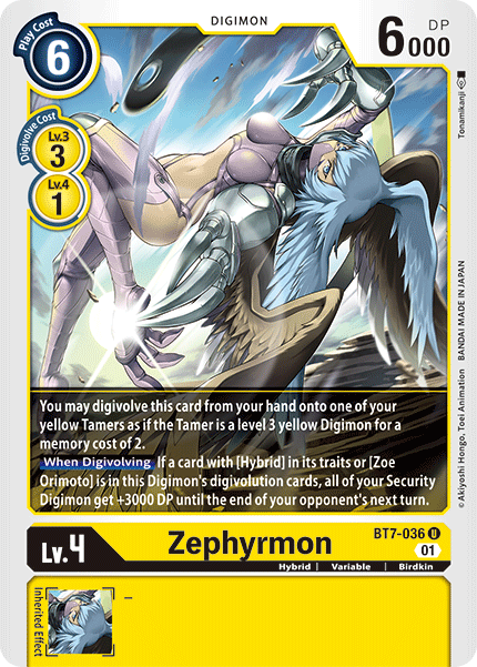 BT7-036 Zephyrmon Uncommon